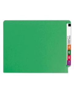 Smead Color End-Tab Folders, Straight Cut, Letter Size, Green, Box Of 100