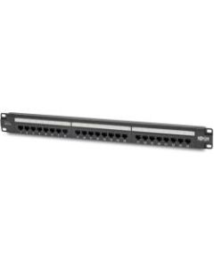 Tripp Lite Cat6 PoE Patch Panel 24-Port 110/Krone 568A/B RJ45 1URM TAA - 24 Port(s) - 24 x RJ-45 - 1U High - Black - 19in Wide - Rack-mountable - TAA Compliant