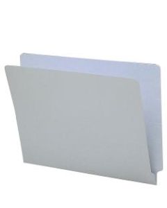 Smead Color End-Tab Folders, Straight Cut, Letter Size, Gray, Box Of 100
