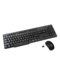 Inland Pro 2.4Ghz Wireless Optical Mouse/Keyboard Combo - USB Membrane Wireless RF 2.40 GHz Keyboard - 104 Key - Black - USB Wireless RF Mouse - Optical - 1000 dpi - 3 Button - Scroll Wheel - Black - Symmetrical (PC) Pack