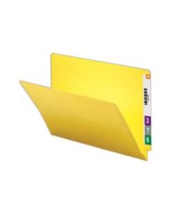Smead Color End-Tab Folders, Straight Cut, Letter Size, Yellow, Box Of 100