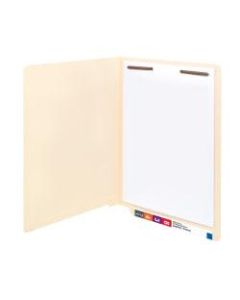 Smead Reinforced End-Tab Folders, 1 Fastener, Straight Cut, Letter Size, Manila, Box Of 50