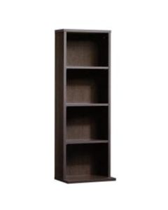 Sauder Beginnings Narrow Multimedia Storage Tower, 35-3/4inH x 12-1/2inW x 8-1/2inD, Cinnamon Cherry