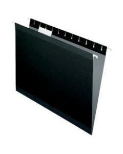 Pendaflex Premium Reinforced Color Hanging File Folders, Letter Size, Black, Pack Of 25 Folders