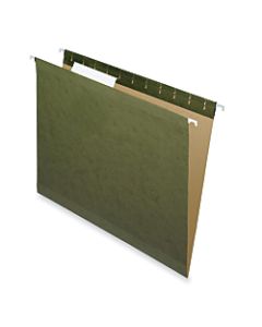 Pendaflex Premium Reinforced Hanging Folders, No Tabs, Letter Size, Standard Green, Pack Of 25