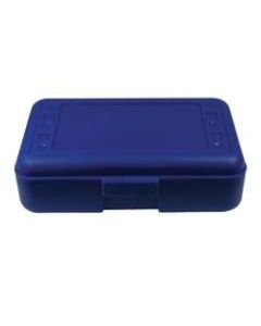 Romanoff Products Pencil Boxes, 8 1/2inH x 5 1/2inW x 2 1/2inD, Blue, Pack Of 12