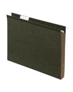 Pendaflex Premium Reinforced Extra-Capacity Hanging File Folders, 1in Expansion, Letter Size, Green, Pack Of 25 Folders