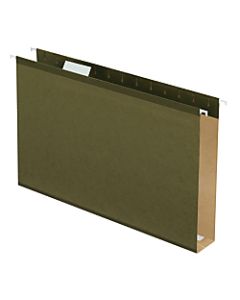 Pendaflex Premium Reinforced Extra-Capacity Hanging File Folders, 2in Expansion, Legal Size, Green, Pack Of 25 Folders