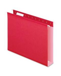 Pendaflex Premium Reinforced Color Extra-Capacity Hanging Folders, Letter Size, Red, Pack Of 25
