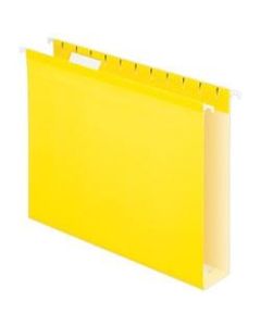 Pendaflex Premium Reinforced Color Extra-Capacity Hanging Folders, Letter Size, Yellow, Pack Of 25