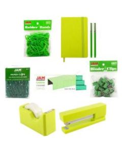 JAM Paper Complete 9-Piece Desk Kit, Green