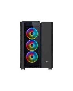 Corsair Crystal 680X RGB Computer Case with Windowed Side Panel - Mid-tower - Black - Steel, Tempered Glass, Plastic - 7 x Bay - 4 x 4.72in x Fan(s) Installed - Micro ATX, ATX, Mini ITX, EATX Motherboard Supported - 25.53 lb - 8 x Fan(s) Supported