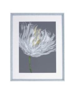 Lorell White Flower Design Framed Abstract Art, 27-1/2in x 35-1/2in, Design I