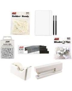 JAM Paper Complete 9-Piece Desk Kit, White