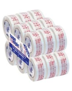 Tape Logic If Seal Is Broken Preprinted Carton Sealing Tape, 3in Core, 2in x 110 Yd., Red/White, Case Of 18