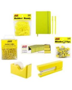 JAM Paper Complete 9-Piece Desk Kit, Yellow