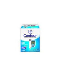 Bayer Contour Blood Glucose Test Strips, Box Of 50