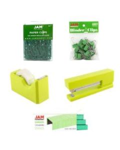 JAM Paper 5-Piece Office Starter Kit, Green