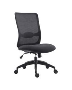 Lorell SOHO Mesh High-Back Armless Staff Chair, Black