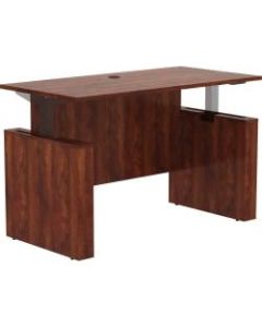 Lorell Essentials 60in Sit-to-Stand Desk Shell - 0.1in Top, 1in Edge, 60in x 29in x 49in - Material: Polyvinyl Chloride (PVC) Edge - Finish: Laminate Top, Cherry