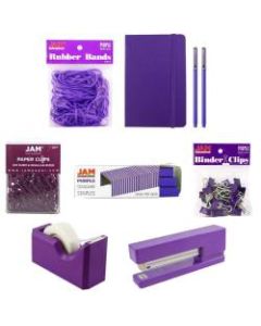 JAM Paper 5-Piece Office Starter Kit, Purple