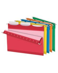 Pendaflex Ready-Tab Reinforced Hanging Folders, With Lift Tab Technology, 1/3 Cut, Letter Size, Assorted Colors, Pack Of 25
