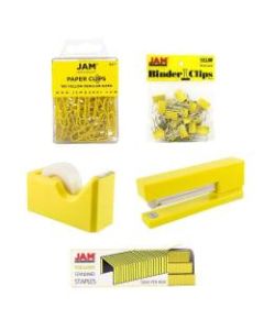 JAM Paper 5-Piece Office Starter Kit, Yellow