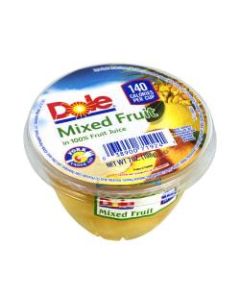 Dole Mixed Fruit In 100% Fruit Juice Cups, 7 Oz, Pack Of 12 Cups