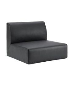 Lorell Contemporary Collection Single Seat Sofa - 25.5in x 25.5in x 19.6in - Material: Polyurethane - Finish: Black
