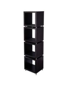 SEI Portgren 79inH 4-Tier Bookshelf, Brown