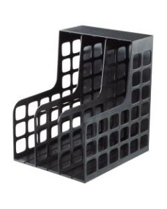 Oxford Decorack Shelf File - 2 Divider(s) - Black - Plastic - 1 Each