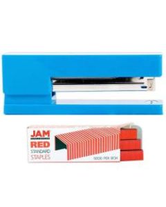 JAM Paper 2-Piece Office Stapler Set, 1 Stapler & 1 Pack of Staples, Assorted Colors