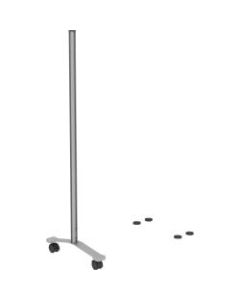 Lorell Adaptable Panel Legs - 18.8in Width x 2in Depth x 48.8in Height - Aluminum - Silver