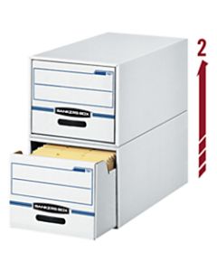 Bankers Box Stor/Drawer File, 10-3/8in x 12-1/2in x 23-1/4in, Letter Size, 60% Recycled, Blue/White