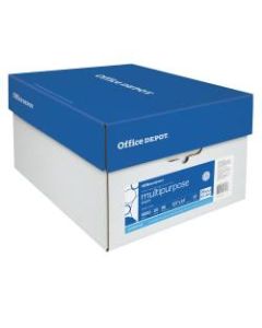 Office Depot Brand Multi-Use Paper, Legal Size (8 1/2in x 14in), 96 (U.S.) Brightness, 20 Lb, Ream Of 500 Sheets, Case Of 10 Reams