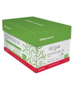 Office Depot Brand EnviroCopy Paper, Letter Size (8 1/2in x 11in), 20 Lb, 30% Recycled, FSC Certified, Ream Of 500 Sheets, Case Of 10 Reams