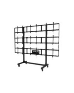 Peerless-AV Portable Video Wall Cart For 46in-55in Displays, 94.4inH x 10.1inW x 36.1inD, Black