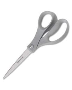 Fiskars Office Scissors, 8in, Straight Pointed, Gray