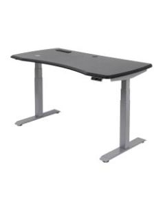 WorkPro Electric Height-Adjustable Standing Desk with Wireless Charging, 60inW, Black