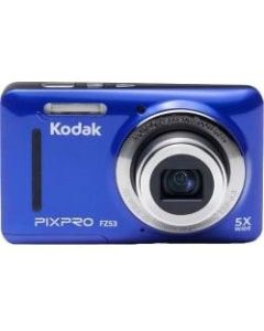 Kodak PIXPRO FZ53 16.2 Megapixel Compact Camera - Blue - 1/2.3in Sensor - Autofocus - 2.7inLCD - 5x Optical Zoom - 6x Digital Zoom - 4608 x 3456 Image - 1280 x 720 Video - HD Movie Mode
