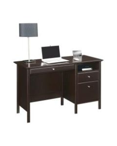 Realspace Chase 47inW Writing Desk, Dark Chestnut