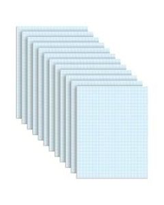 TOPS Quadrille Pads With Heavyweight Paper, 10 x 10 Squares/Inch, 50 Sheets, White