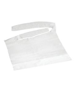 Medline Waterproof Plastic Bibs With Crumb Catchers, 16in x 24in, White, Case Of 500