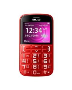 BLU Joy J010 Senior-Friendly Cell Phone, Red, PBN201133