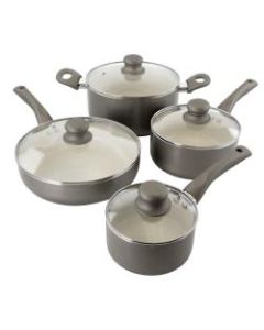 Oster Cookware Set, Newcrest 8-Piece, Gray