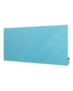 Ghent Harmony Magnetic Glass Unframed Dry-Erase Whiteboard, 48in x 72in, Blue