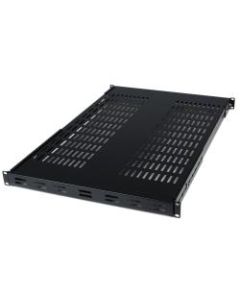 StarTech.com 1U Adjustable Mounting Depth Vented Rack Mount Shelf - 175lbs / 80kg - Add a sturdy adjustable mount depth shelf into almost any server rack or cabinet - Compatible with StarTech.com 4POSTRACKBK - 1U Server Rack Shelf / Adjustable Rack Mount
