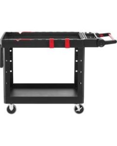 Rubbermaid Commercial Heavy Duty Adaptable Utility Cart - Push/Pull Handle - 520 lb Capacity - 4 Casters - 4in Caster Size - Plywood, Foam - 51.5in Length x 25.2in Width x 36in Height - Black - 1 Each