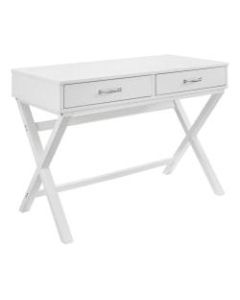 Linon Frances 42inW Desk With 2 Drawers, White