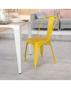 Flash Furniture Commercial Stackable Chair, Yellow